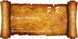 Pimpi Róbert névjegykártya